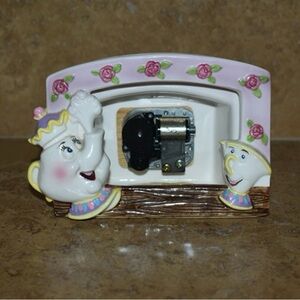 Vintage Charming Teapot and Cup Picture Frame Plays Music